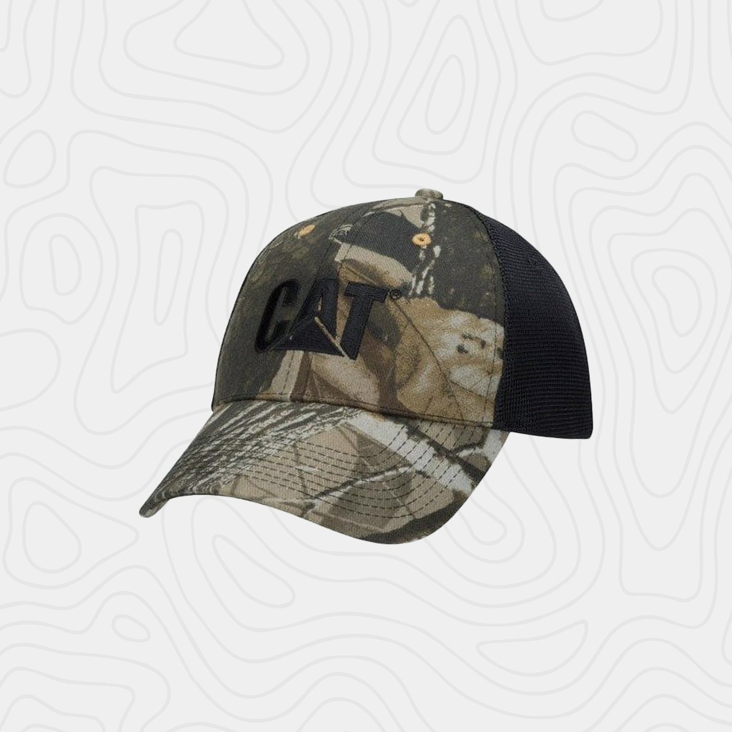 Caterpillar Camouflage Realtree Hardwoods Mesh Hunting Cap