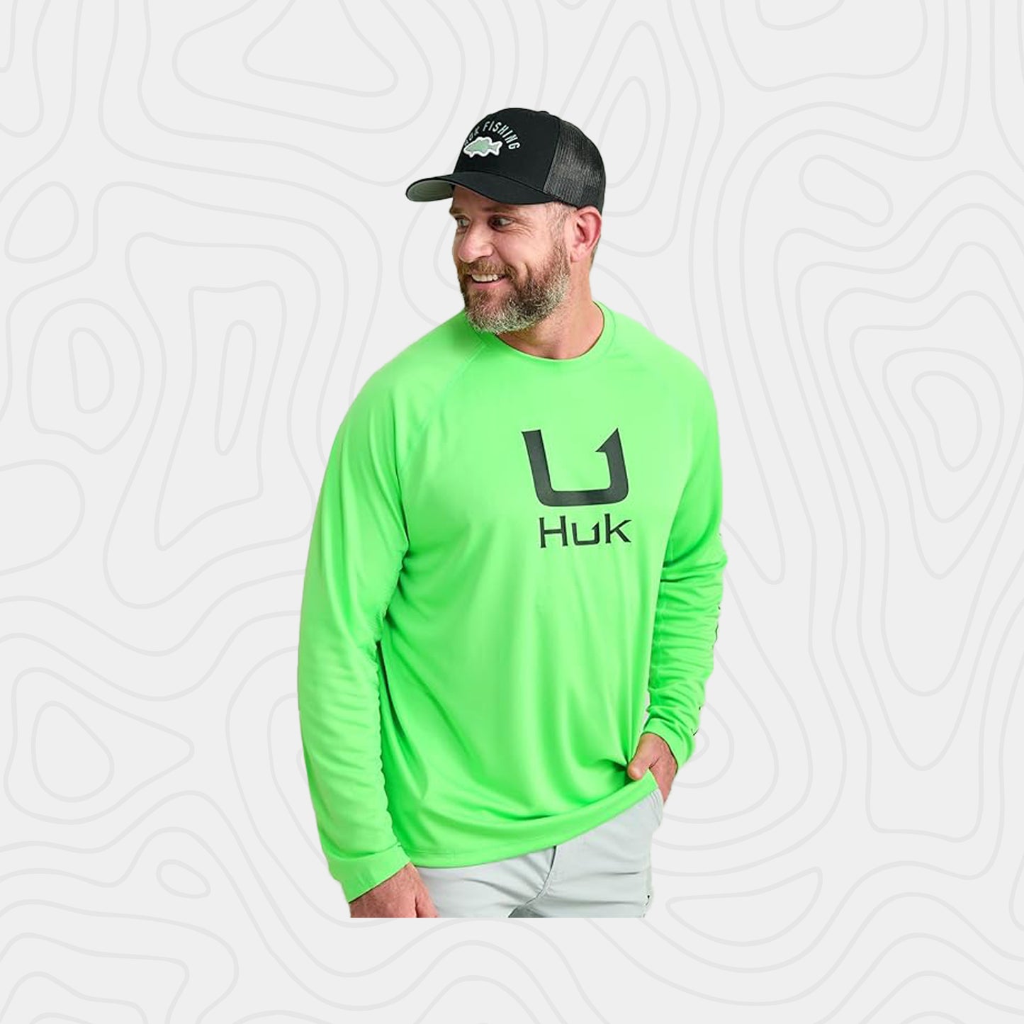 Huk Kc Scott Patterned Icon Crew Tee