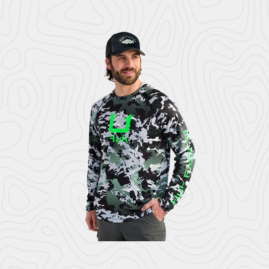 Huk Kc Scott Patterned Pursuit Hoodie