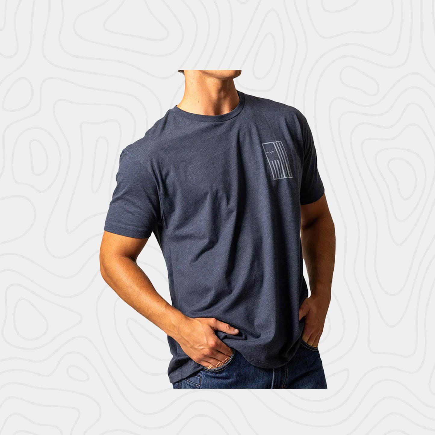 Kimes Ranch Midnight Navy Patched Tee