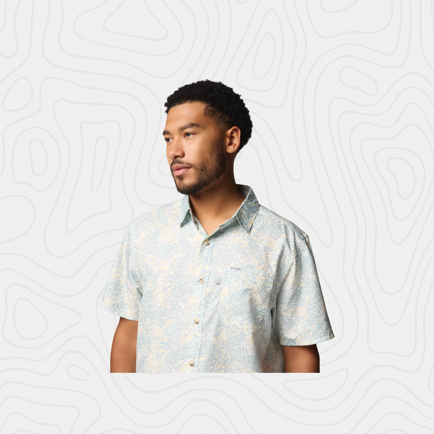 Columbia Yellow Super Slack Tide Camp Shirt