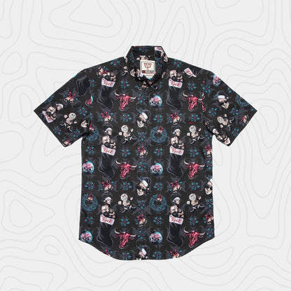 قميص Rsvlts The Rock Jingle Bell بأزرار سفلية