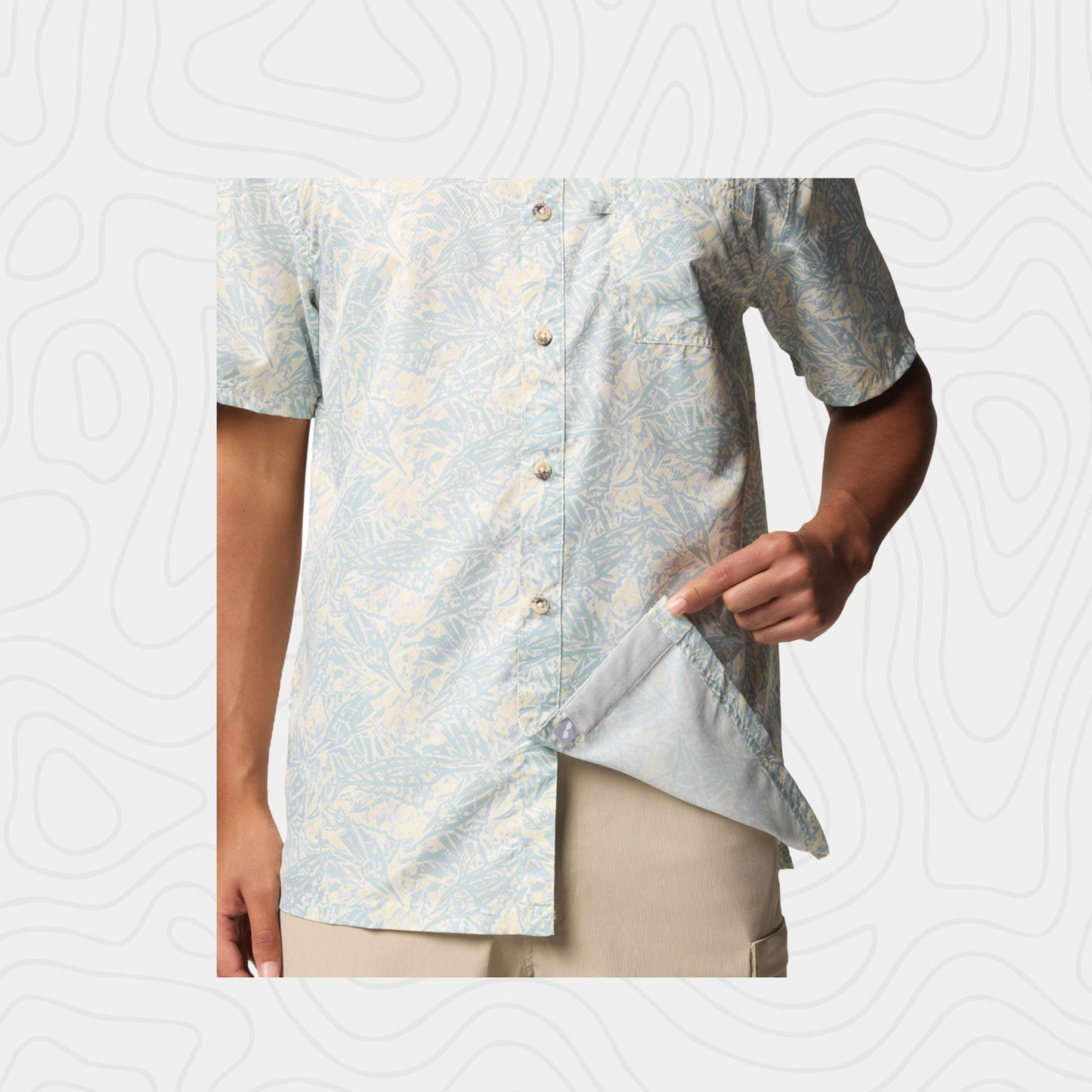 Columbia Yellow Super Slack Tide Camp Shirt