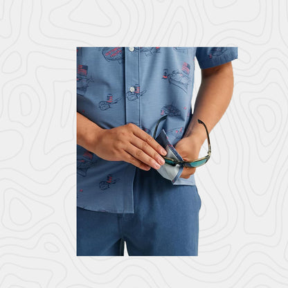 Huk Kona Pattern Fishing Button Down Shirt