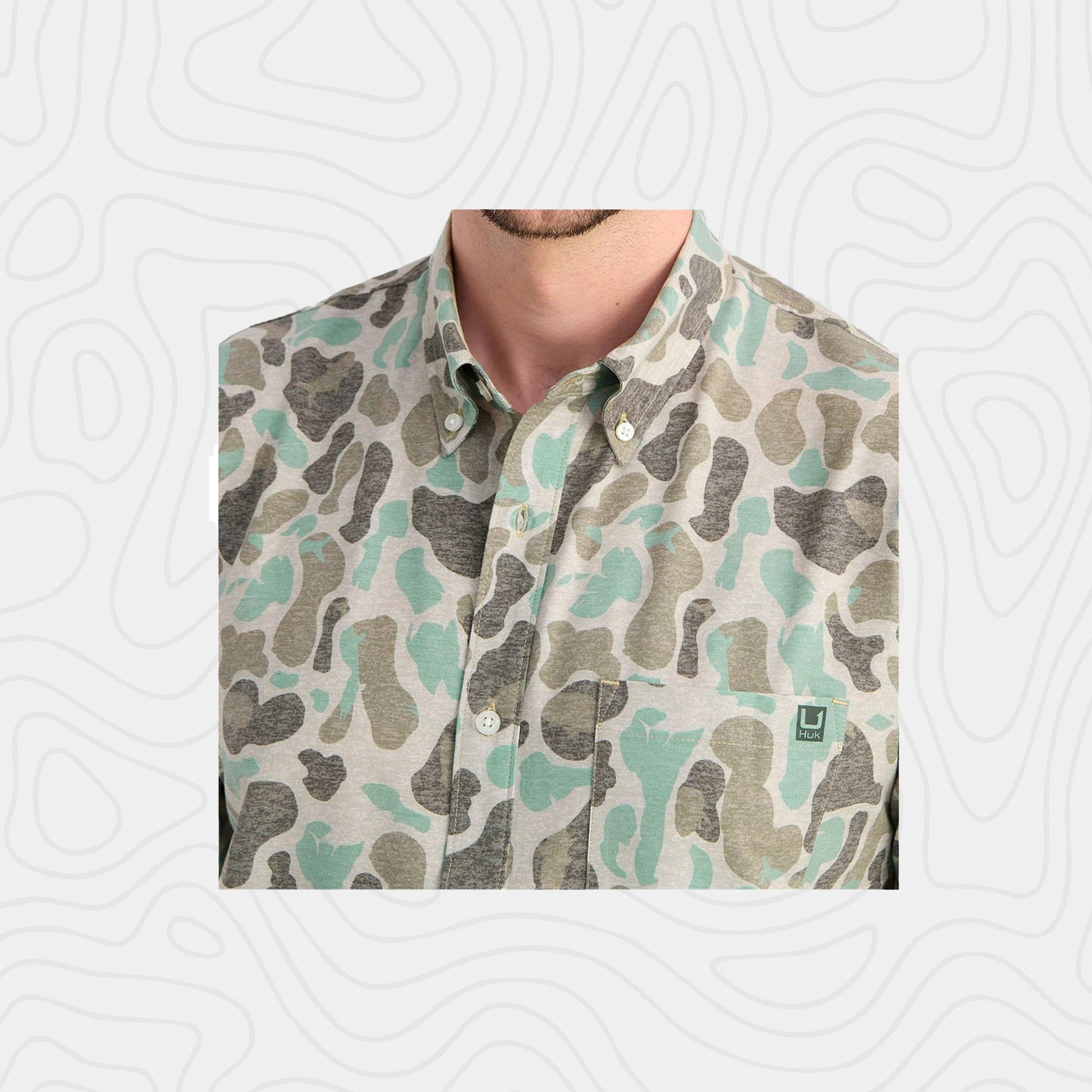 Huk Kona KC Printed Button Down Short Sleeve Shirt