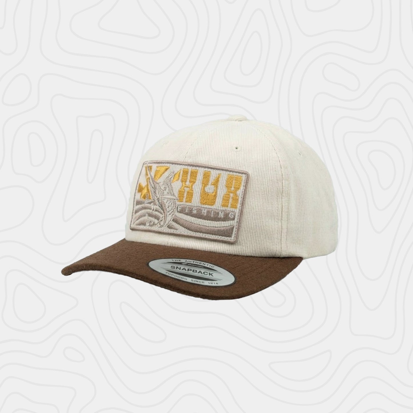 Huk Fine Cord Unstructured Patch Trucker Hat