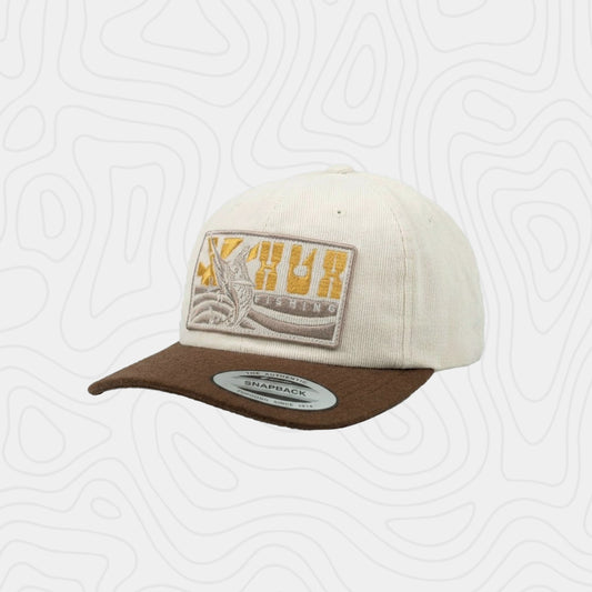 Huk Fine Cord Unstructured Patch Trucker Hat