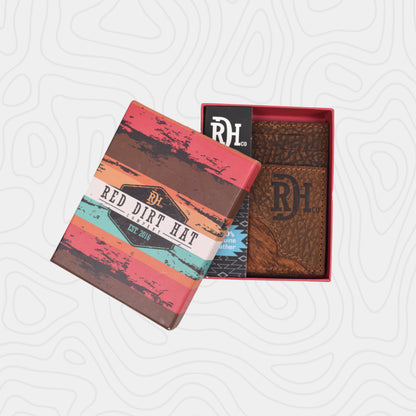 Red Dirt Hat Men's Hair on Hide Card Case II