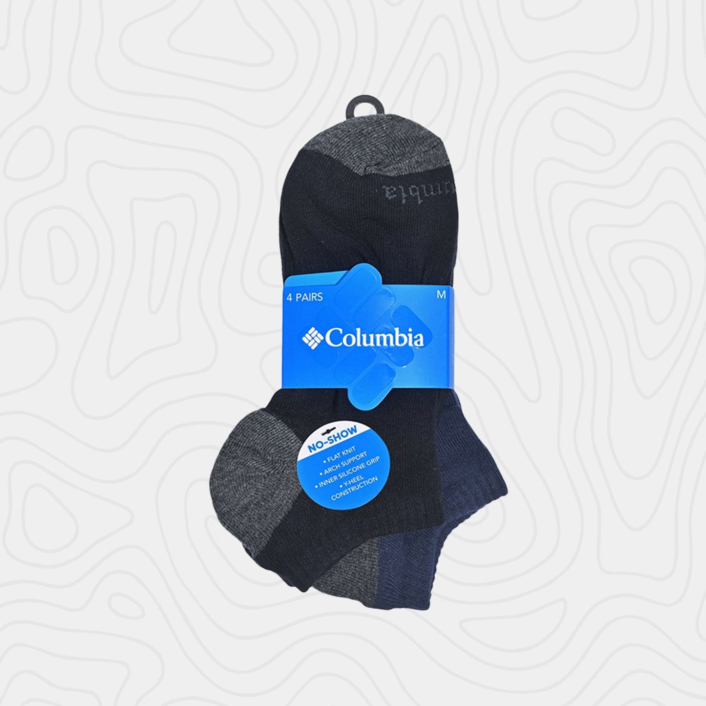 Columbia Flat Knit No Show Socks