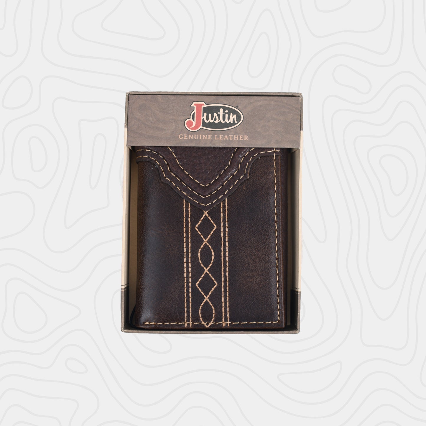 Justin Yoke Stitched Trifold Wallet