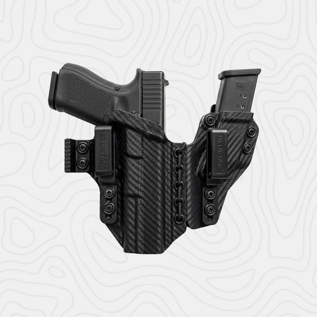 BlueTac Glock Carbon Fiber IWB With Mag Pouch