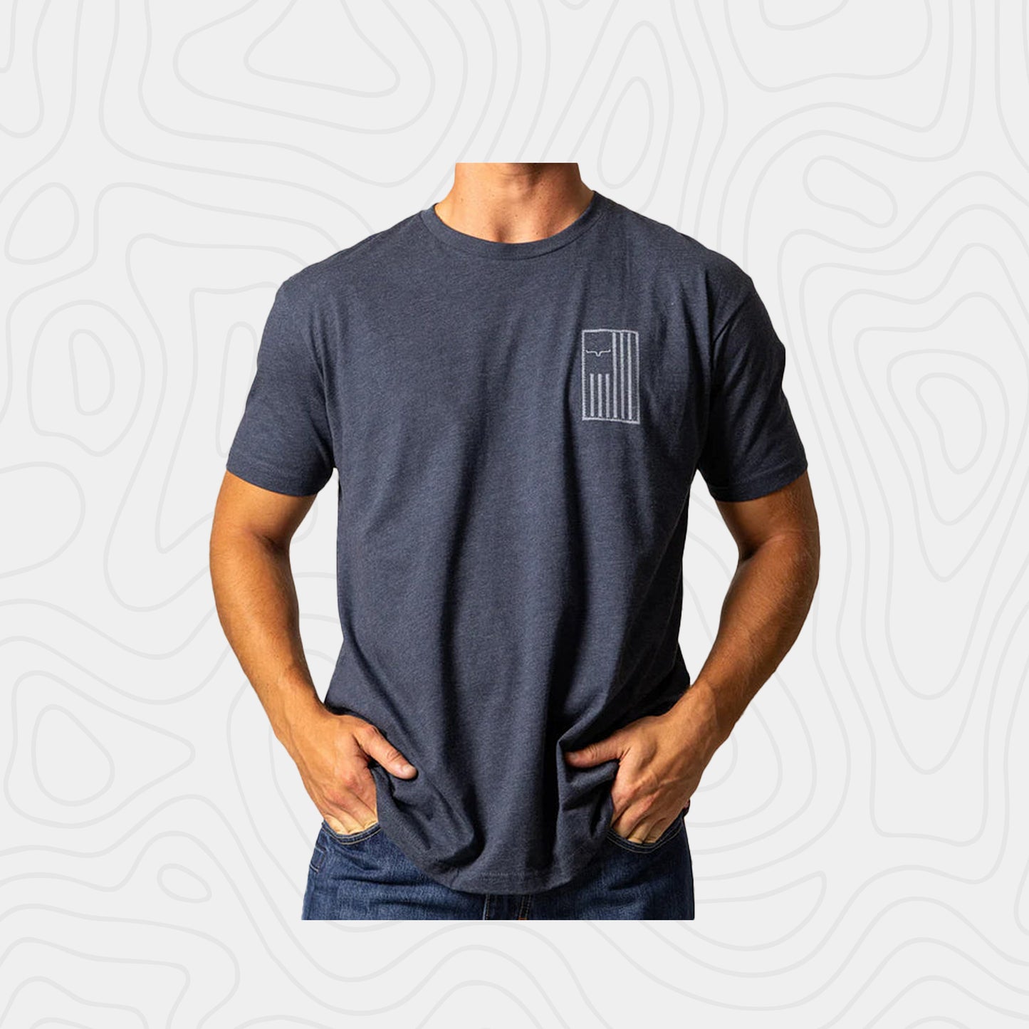 Kimes Ranch Midnight Navy Patched Tee