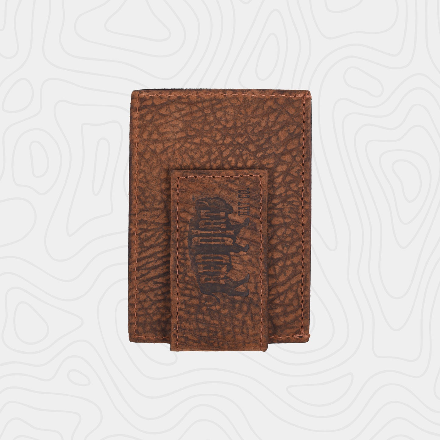Red Dirt Hat Men's Hair on Hide Card Case