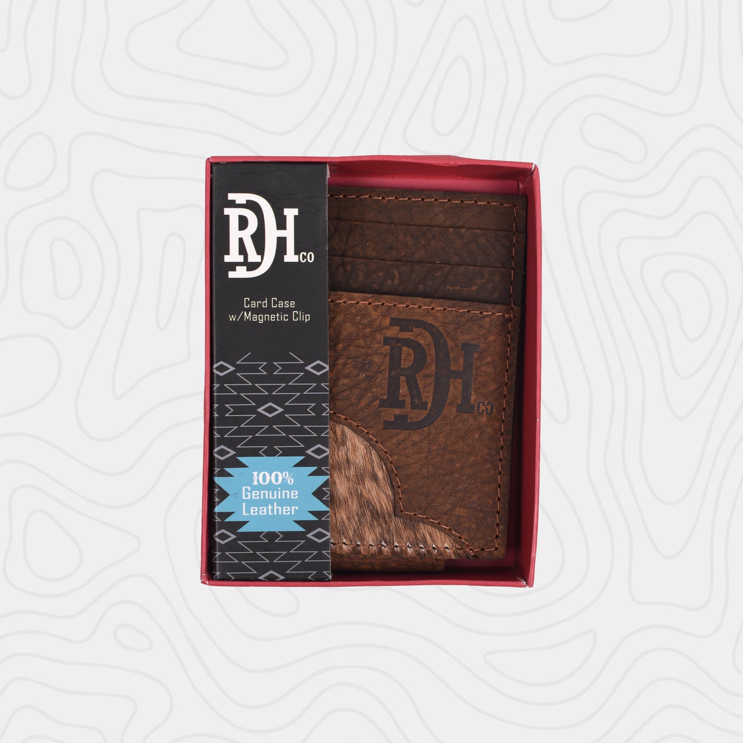 Red Dirt Hat Men's Hair on Hide Card Case