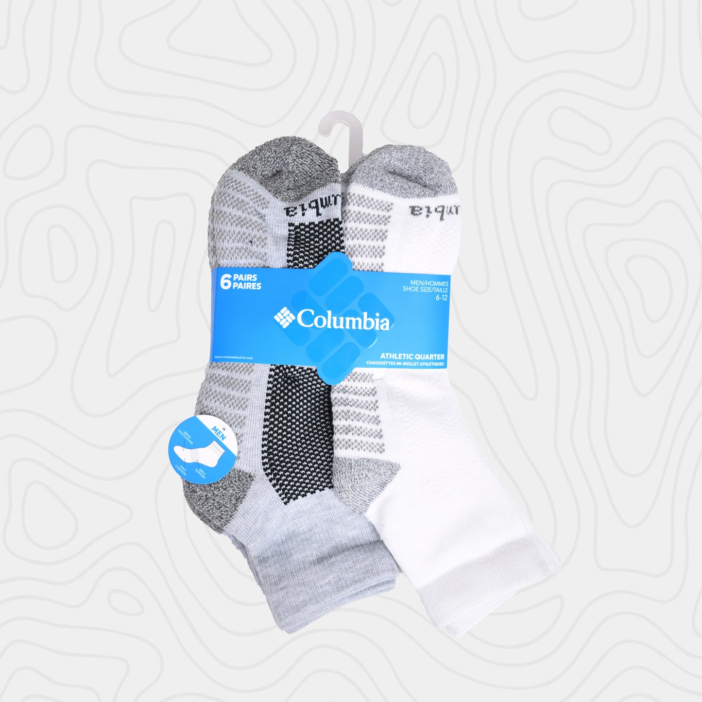 Columbia Mesh Athletic Quarter Socks