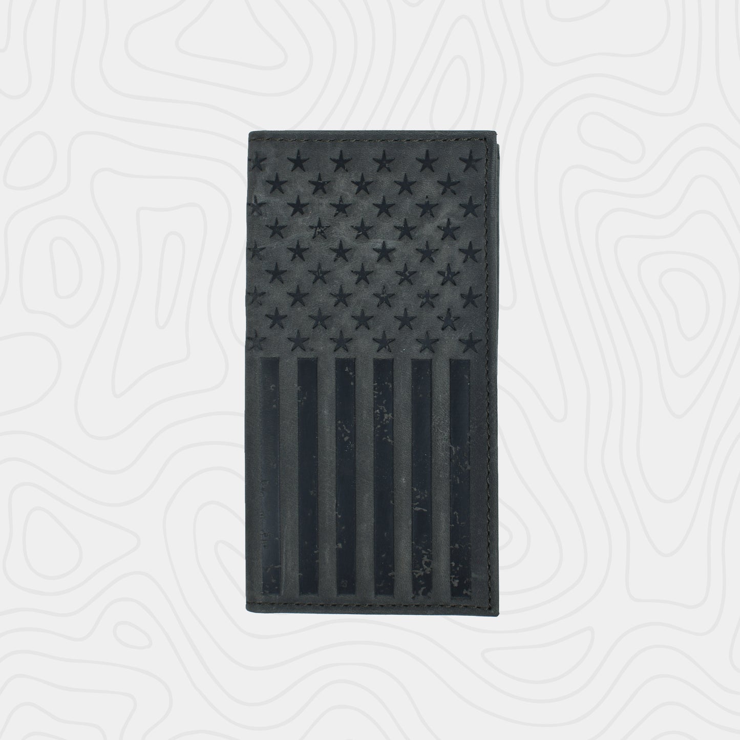 Justin Men's Genuine Leather Graphite Flag Jr. Rodeo Wallet