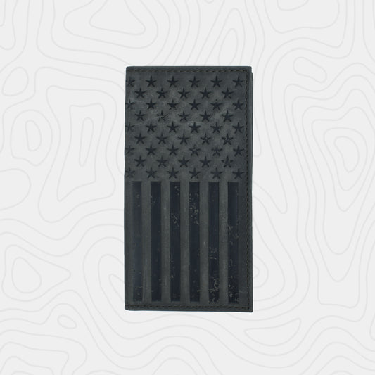Justin Men's Genuine Leather Graphite Flag Jr. Rodeo Wallet