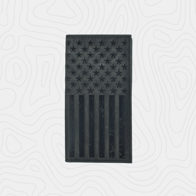 Justin Men's Genuine Leather Graphite Flag Jr. Rodeo Wallet