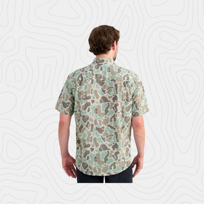 Huk Kona KC Printed Button Down Short Sleeve Shirt