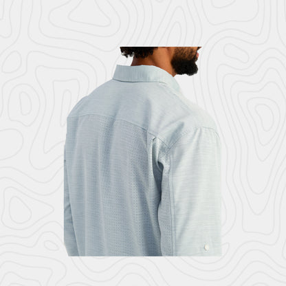 Huk Tide Point Heathered Ripstop Button Down Shirt