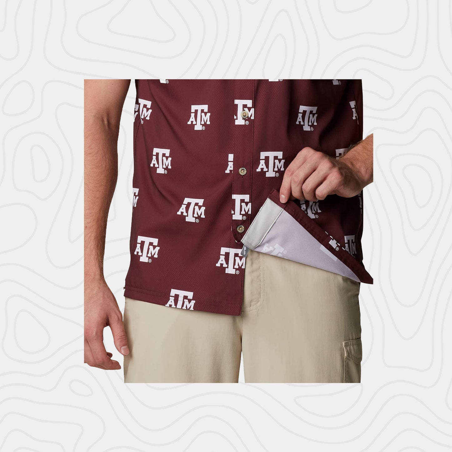 Columbia NCAA Mens Collegiate Super Slack Tide Shirt