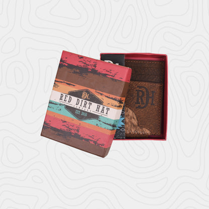 Red Dirt Hat Men's Hair on Hide Card Case