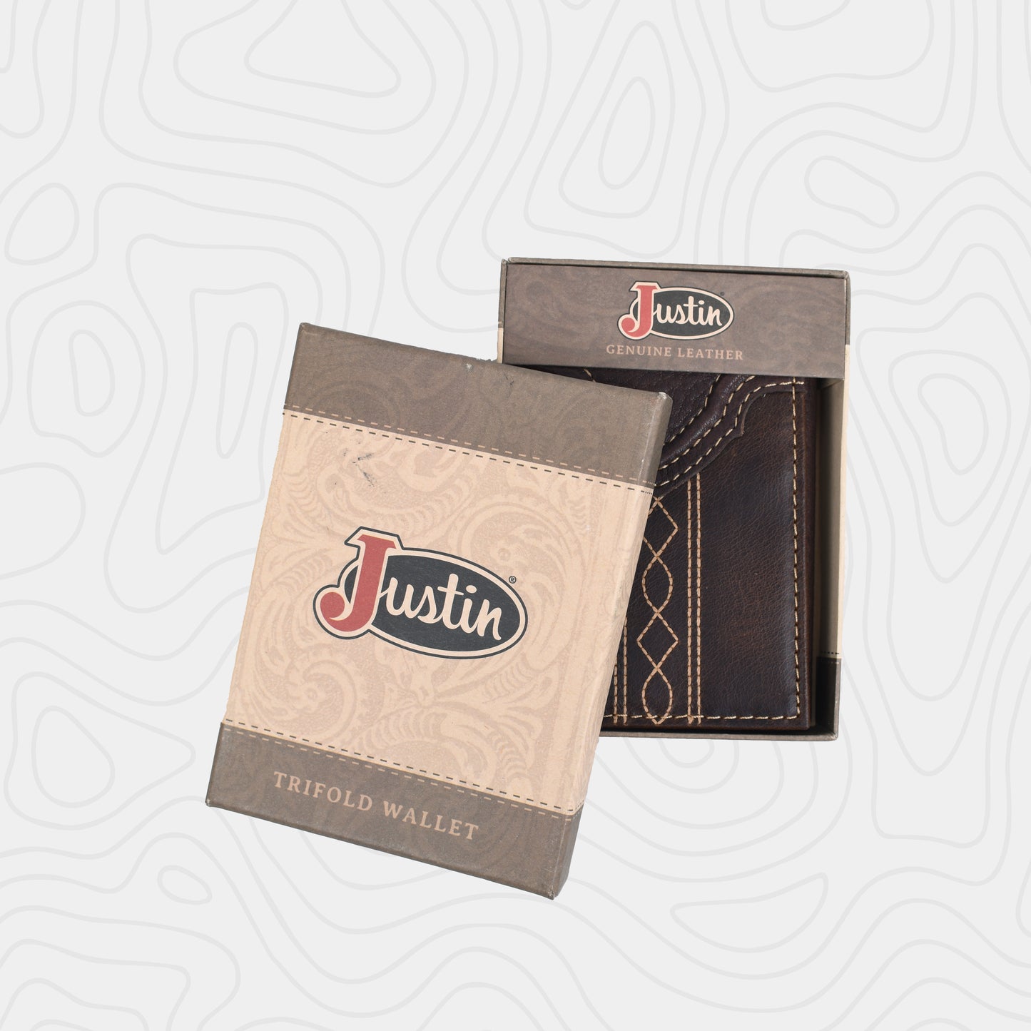 Justin Yoke Stitched Trifold Wallet