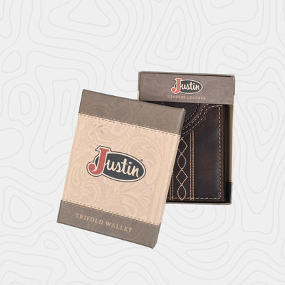 Justin Yoke Stitched Trifold Wallet