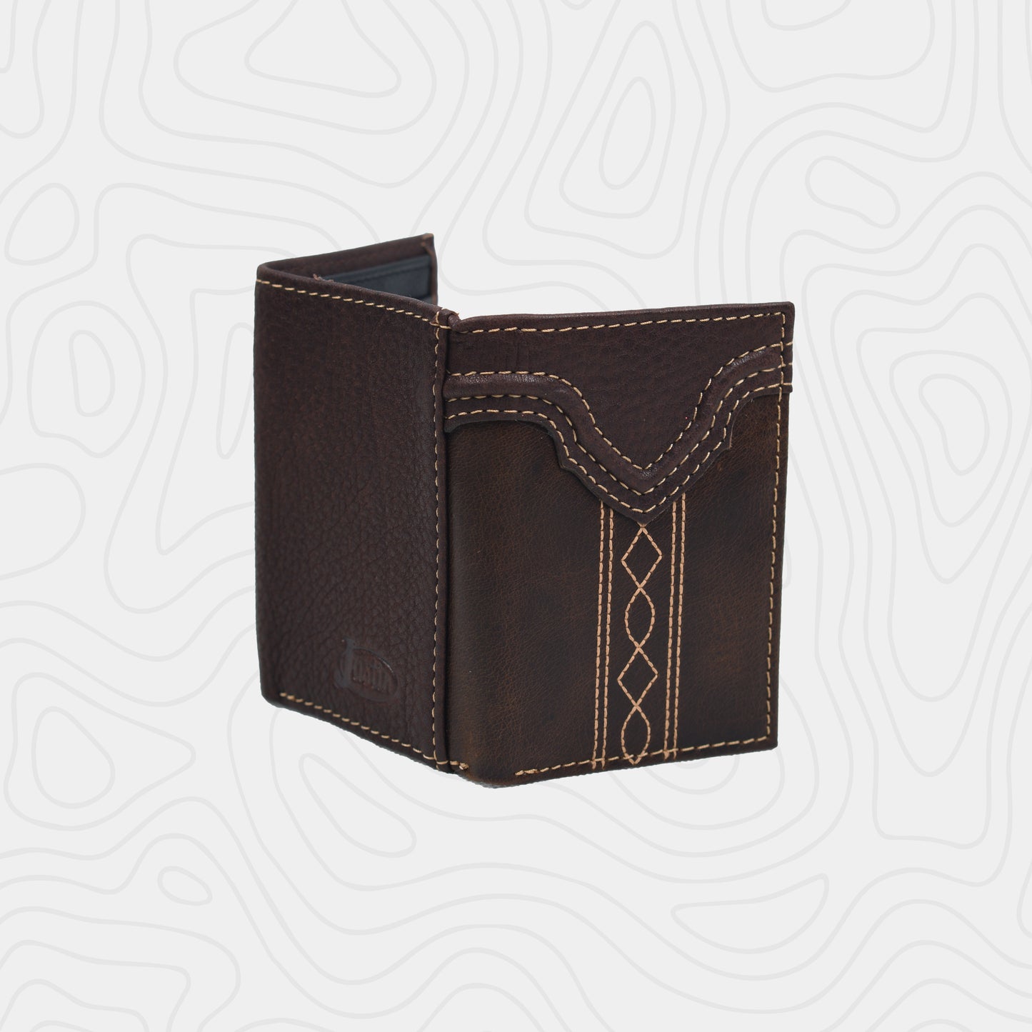 Justin Yoke Stitched Trifold Wallet