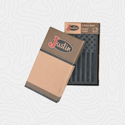 Justin Men's Genuine Leather Graphite Flag Jr. Rodeo Wallet