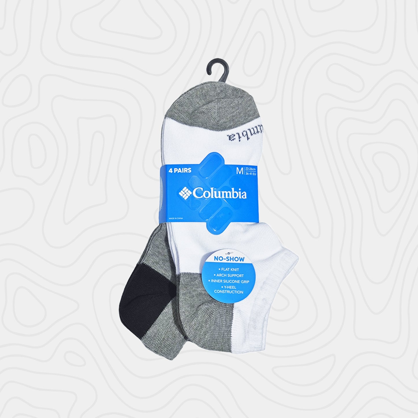 Columbia Flat Knit No Show Socks