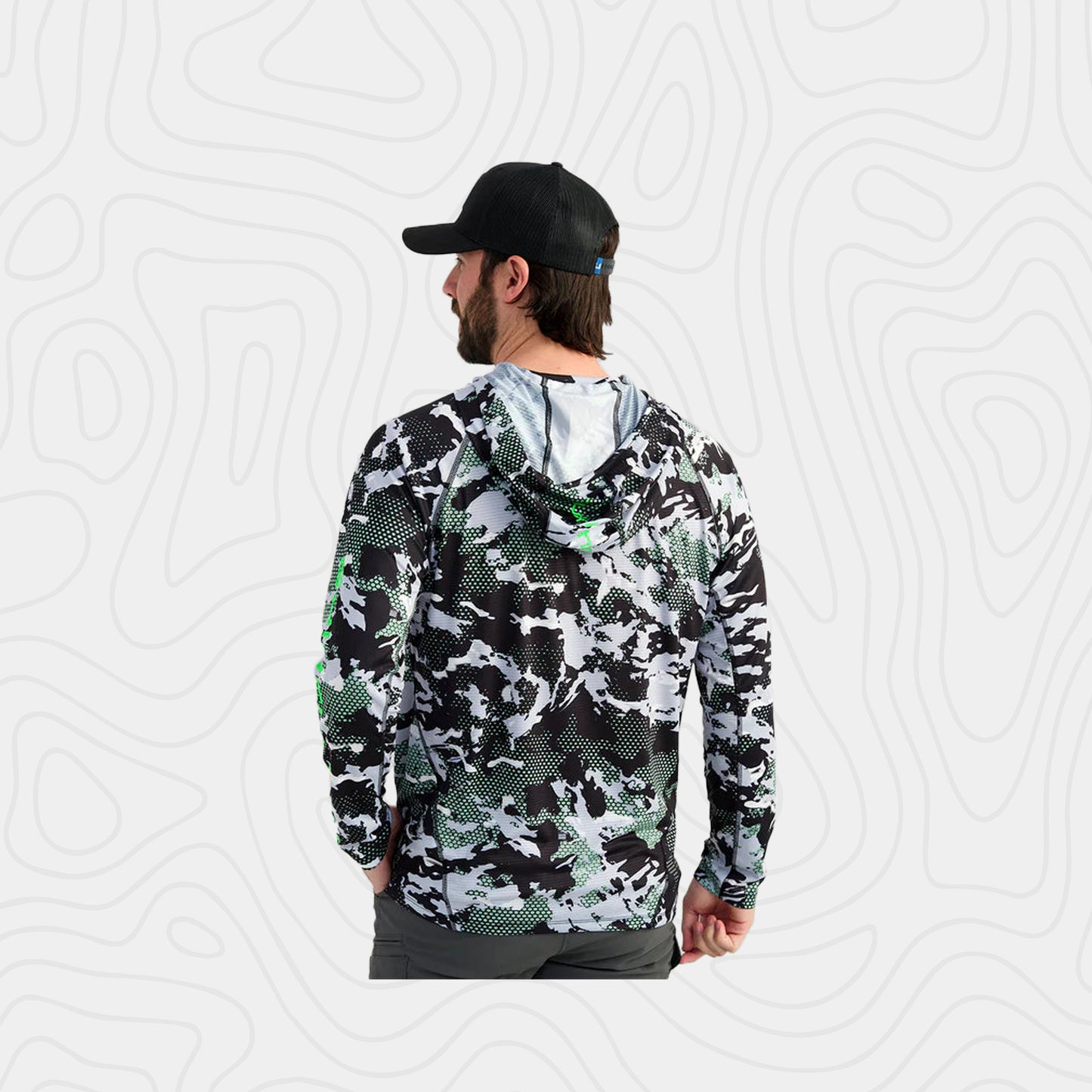 Huk Kc Scott Patterned Pursuit Hoodie